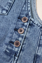 Load image into Gallery viewer, Stone Blue Distressed Overalls