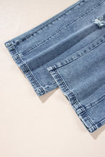 Load image into Gallery viewer, Stone Blue Distressed Overalls
