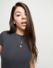 Load image into Gallery viewer, UNOde50 Multi-layer pendant link chain necklace with crystal-Gold