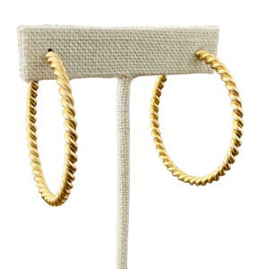 EKD Earrings Roped Hoop
