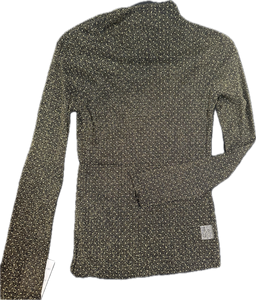Gold Rhinestone Mesh Top