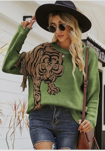 Tiger Sweater-Green