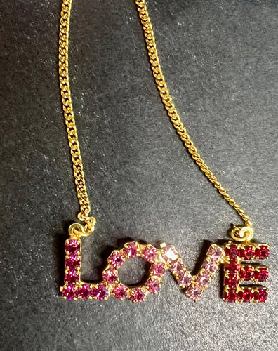 Tova Mini Love Necklace-Pink
