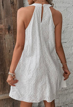 Load image into Gallery viewer, Boho Eyelet Halter Dress