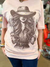 Load image into Gallery viewer, Cowgirl Bling T-Shirt/ Blush