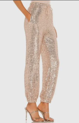 Rose Gold Sequin Joggers