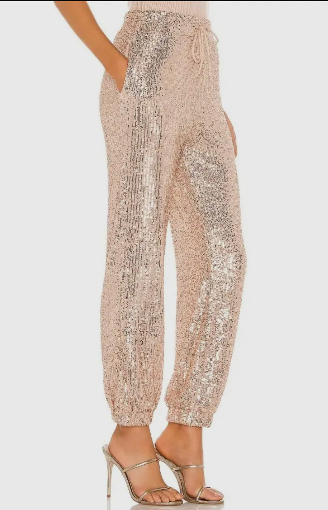 Rose Gold Sequin Joggers
