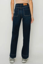 Load image into Gallery viewer, High Rise Wide Leg Dark Denim Jeans