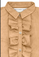 Load image into Gallery viewer, Gretchen Scott Ruffle Rumble Suede Dress
