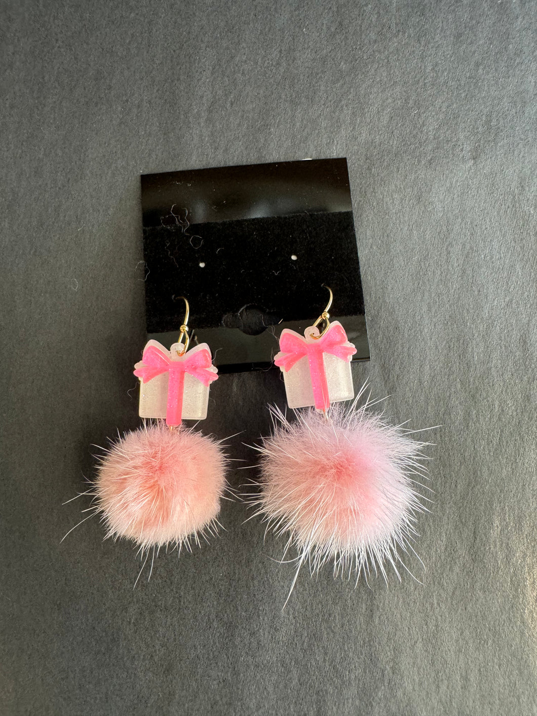 Christmas gift earring pink