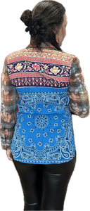 Aratta Jewled Top Blue