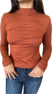 Mock Neck Long Sleeve Top