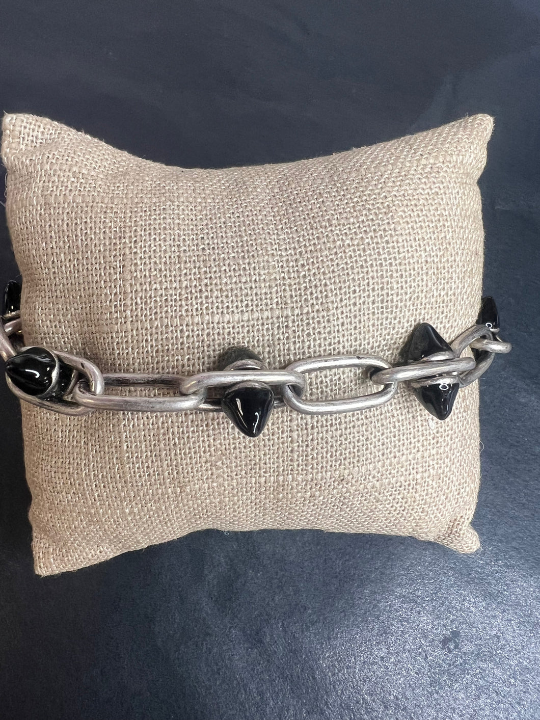 Tova Ivey Bracelet-Black/Antique Silver