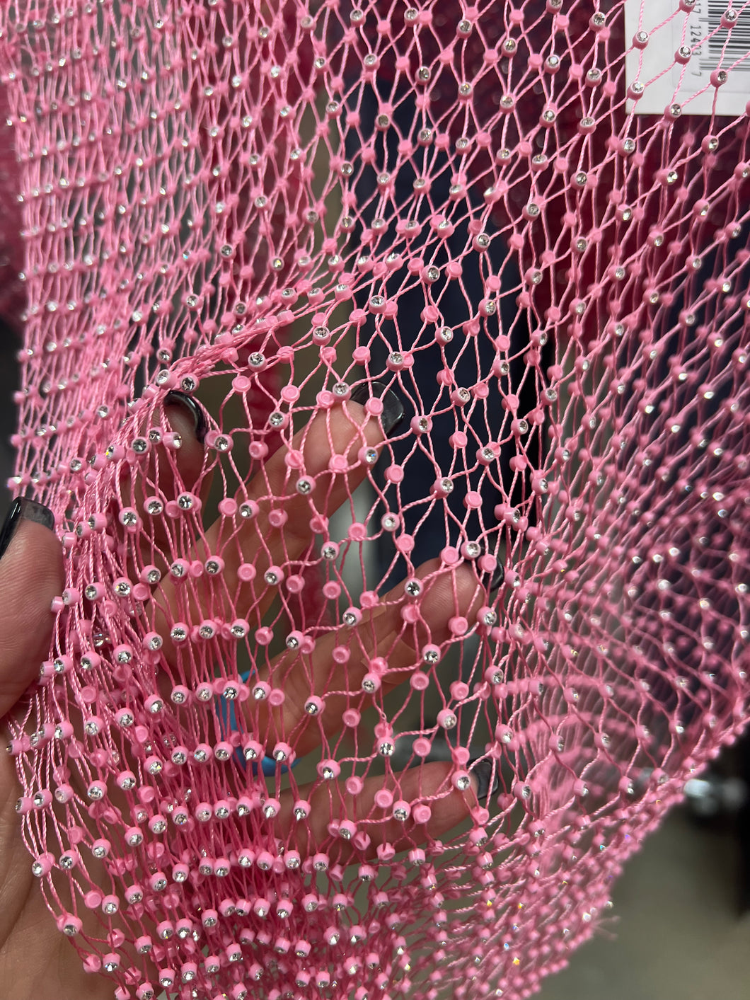 Crystal Mesh Top Bubblegum