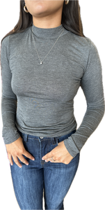 Mock Neck Long Sleeve Top