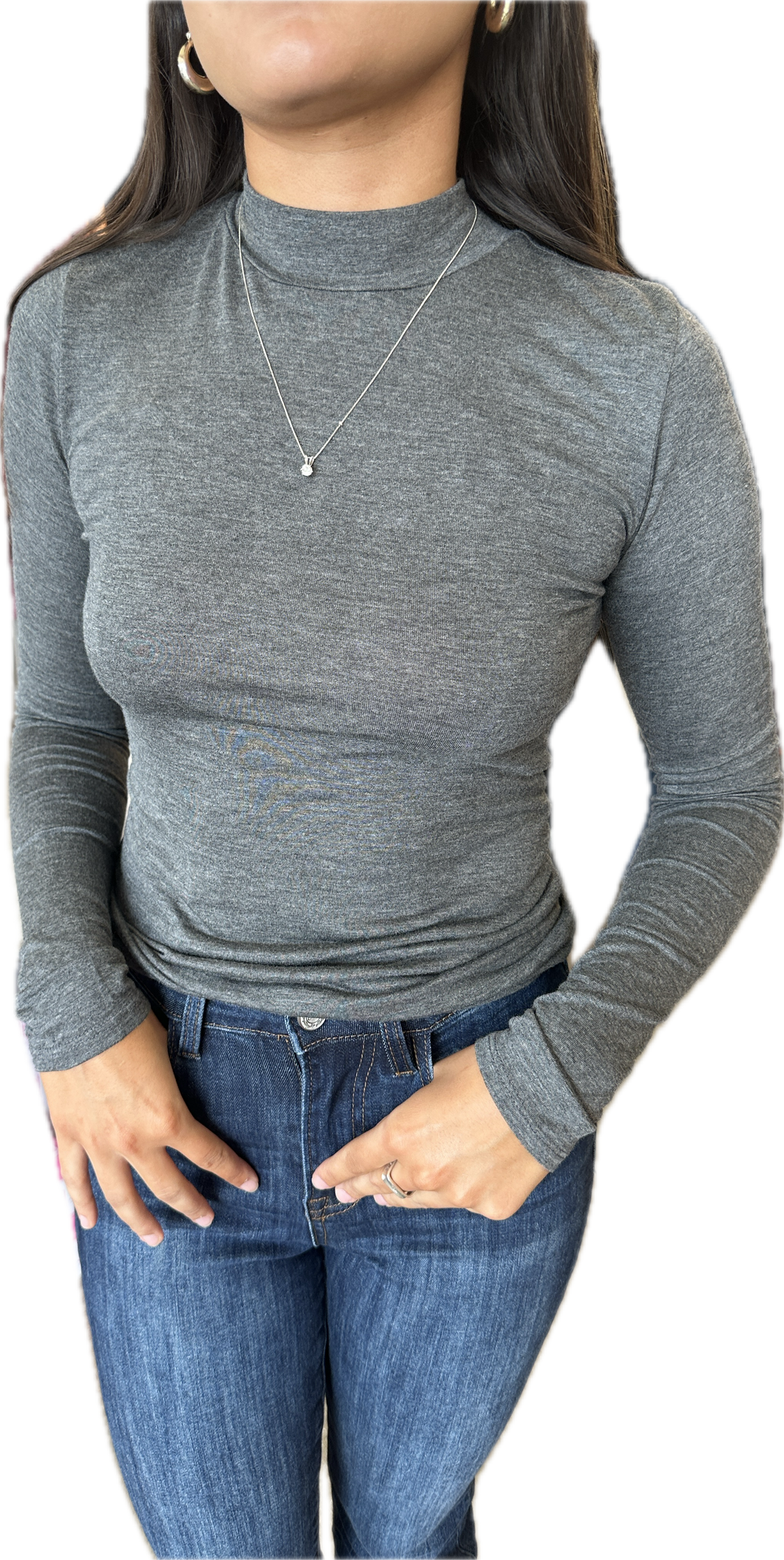 Mock Neck Long Sleeve Top
