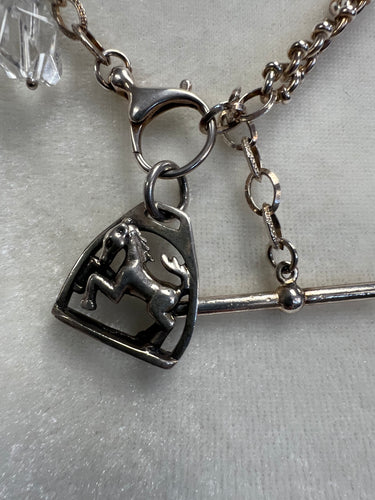 EKD Vintage Sterling Horse Charm Necklace
