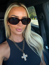 Load image into Gallery viewer, Chan Sutt Cross/Pearl Necklace-Silver Water Resistant