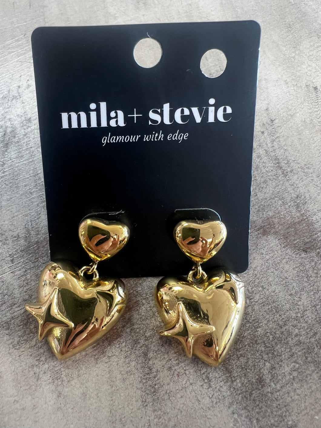 Heart Earrings Gold