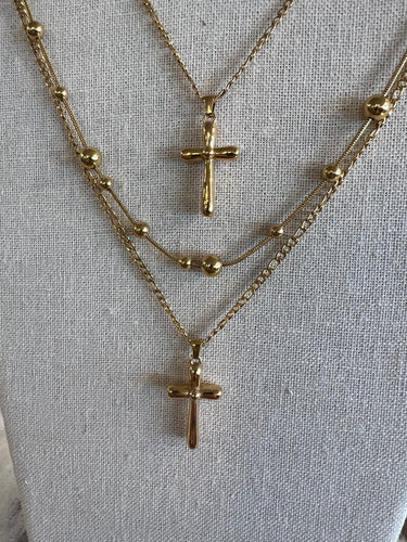 Cross Necklace Gold
