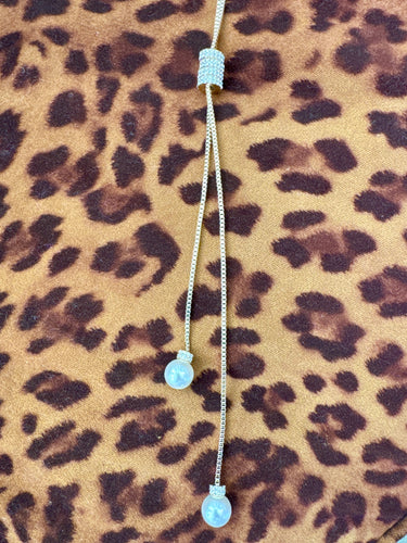 Pearl/Bling Slide Necklace