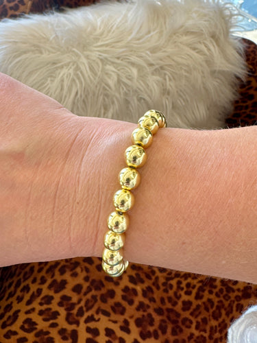 Gold Ball Bracelet-Water Resistant