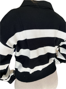 Black and White Striped Sweater