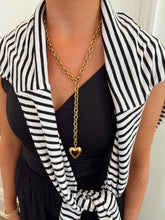 Load image into Gallery viewer, Long Heart Drop Gold Necklace
