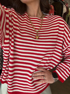 Red Striped Sweater
