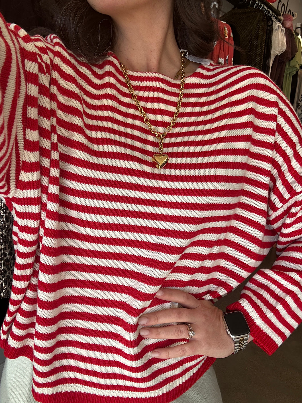 Red Striped Sweater