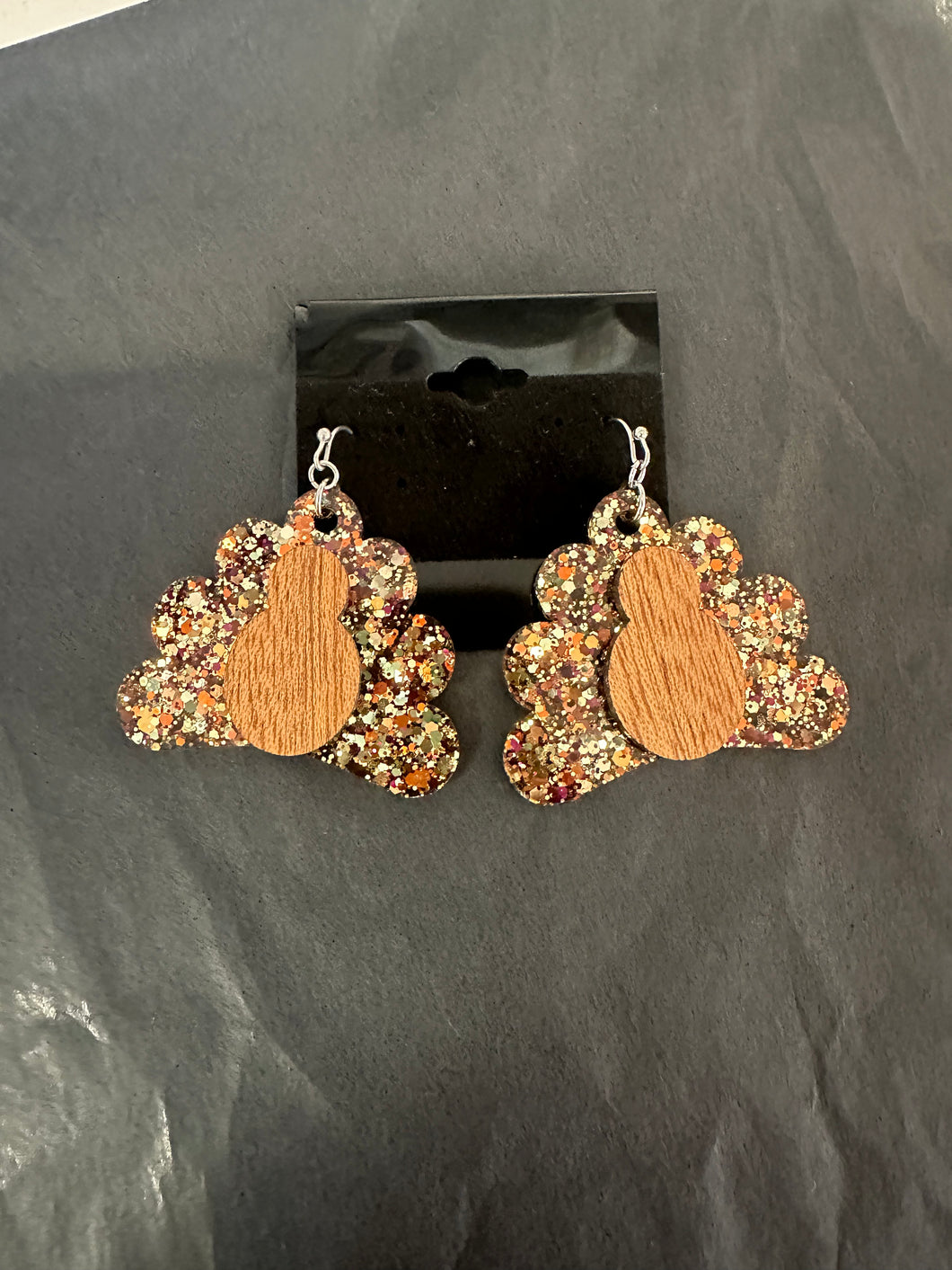 Turkey Earrings Wooden