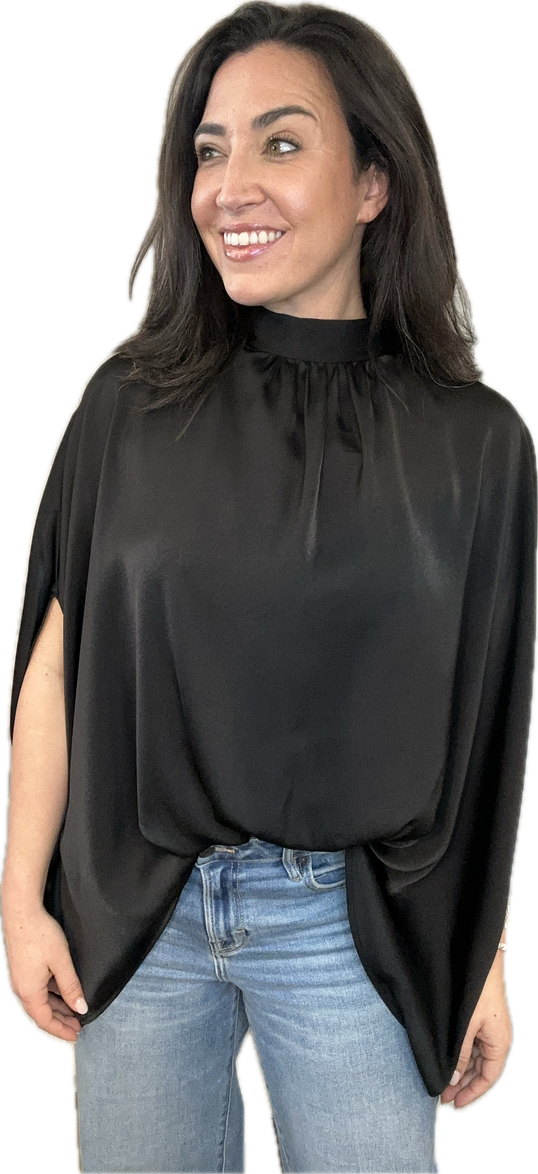 Black Bow Tie Top