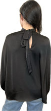 Load image into Gallery viewer, Black Bow Tie Top