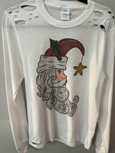 Load image into Gallery viewer, Ripped Santa Long Sleeve Tee