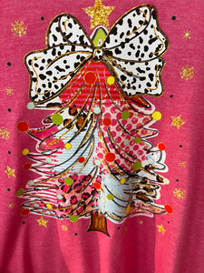 Christmas Tree Tee-Pink