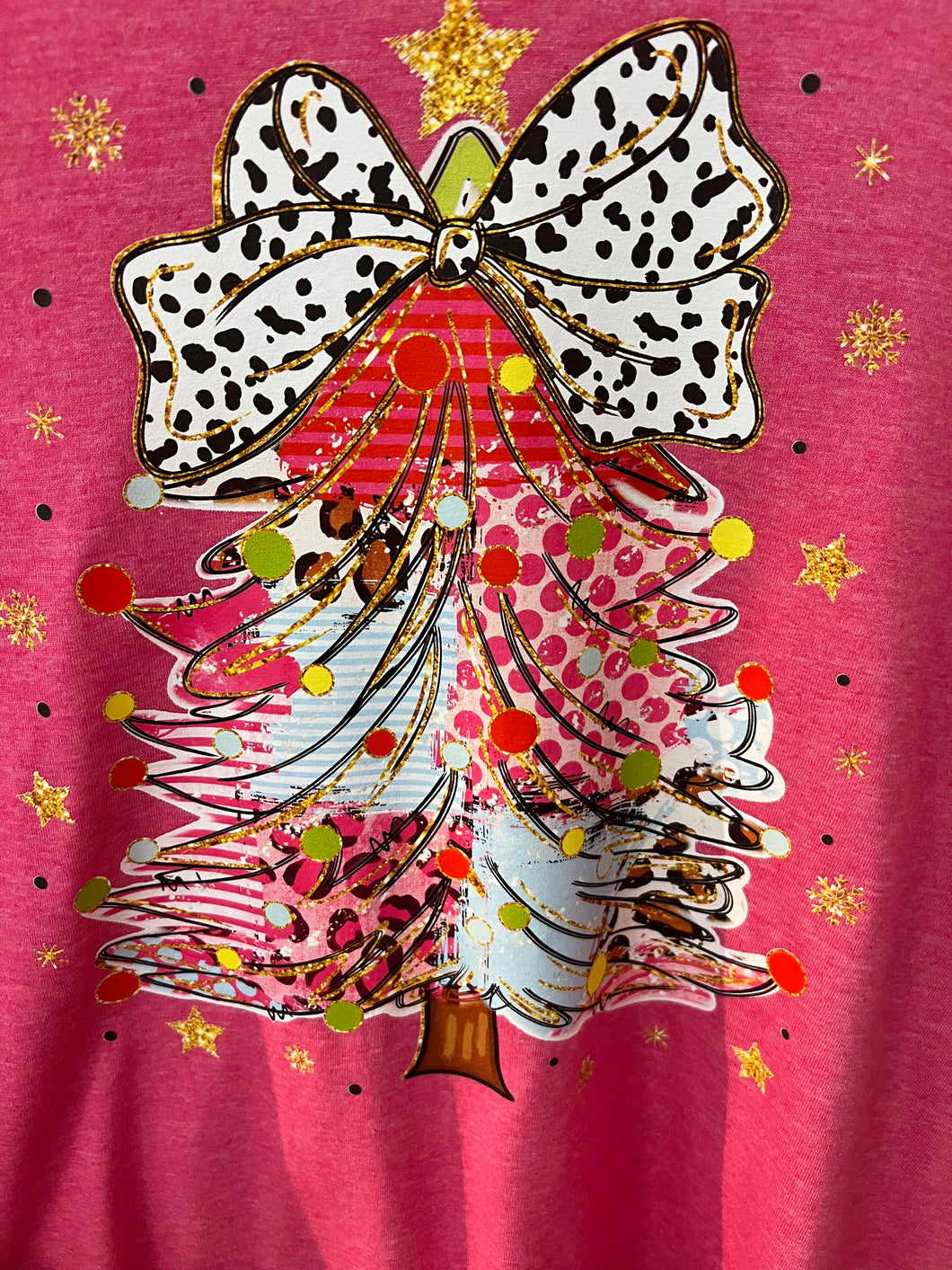Christmas Tree Tee-Pink