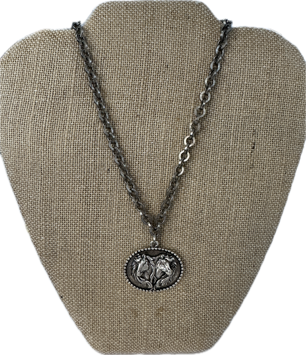 Erin Knight Designs Horse Heads 3D Necklace