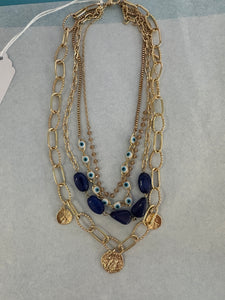 Blue Stack Necklace