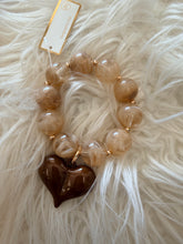 Load image into Gallery viewer, Marble Heart Bracelet-Brown/Beige-Water Resistant