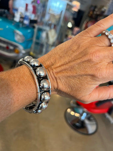Bubble Stretch Bracelet Silver
