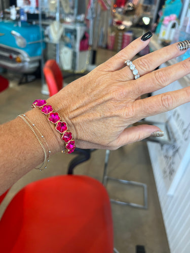 Crystal Flower Stretchy Bracelet