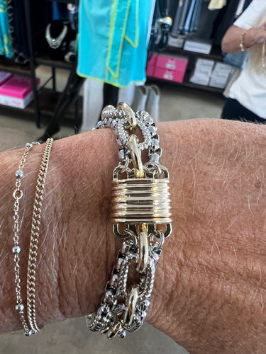Triple Strand Bracelet Gold/Silver