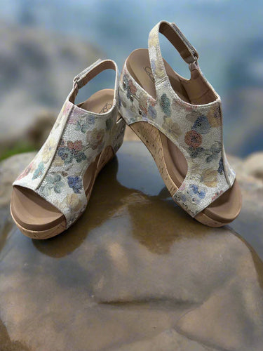 Corkys Carley Putty Washed Flower Shoe
