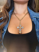 Load image into Gallery viewer, Tova Madonna Cross Necklace Chrome