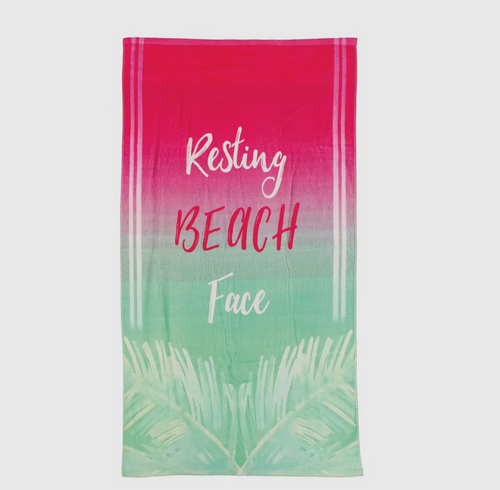Resting Beach Face Towel
