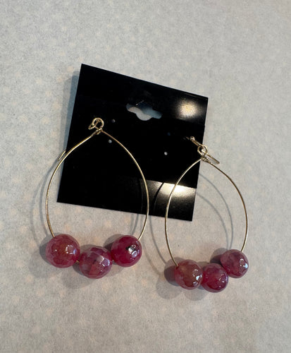 3 Beaded Color Earrings