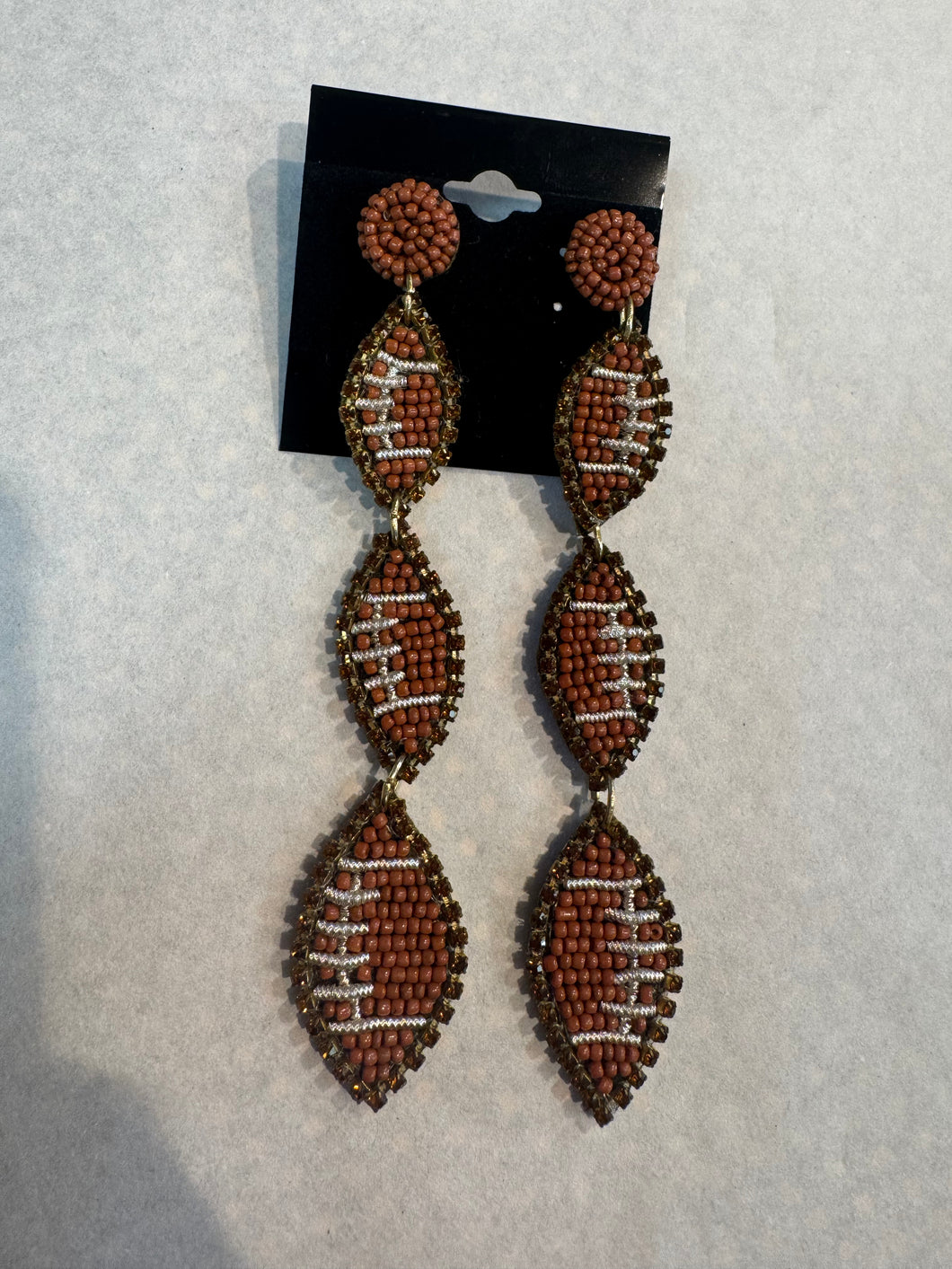 Drop Football Earrings