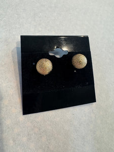 Brushed Metal Ball Earrings