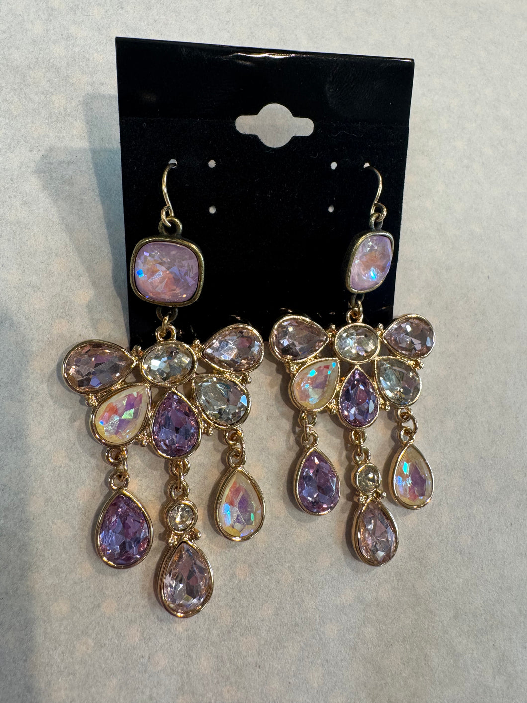 Chandelier Purple Earrings