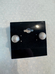 Brushed Metal Ball Earrings